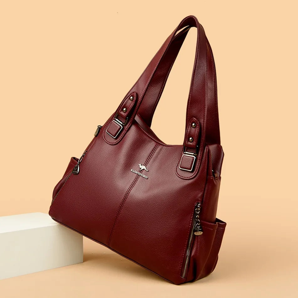 Ulvly Soft Leather Casual Tote
