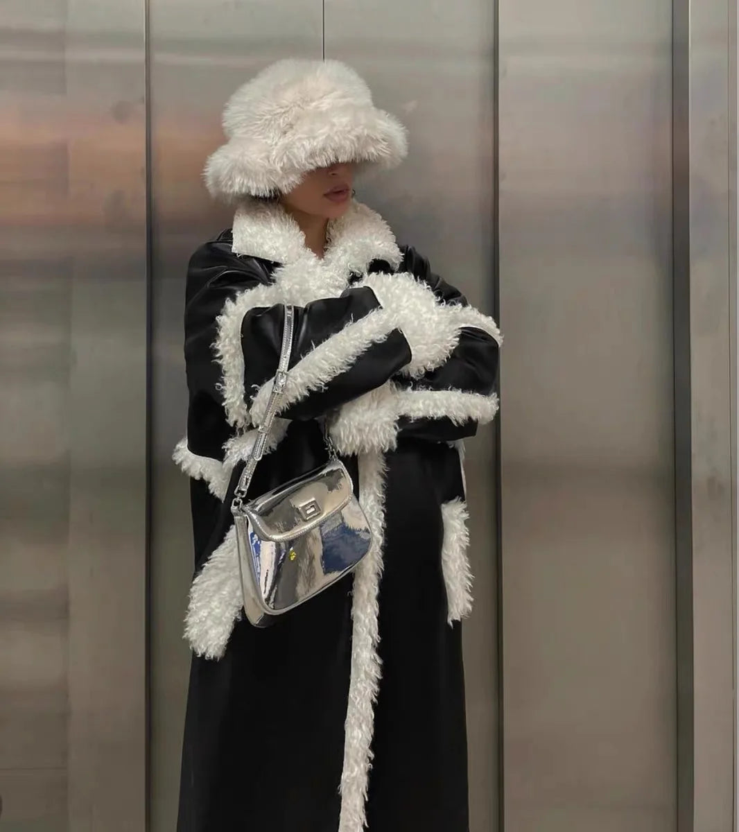 Ulvly Fluffy Faux Fur Bucket Hat