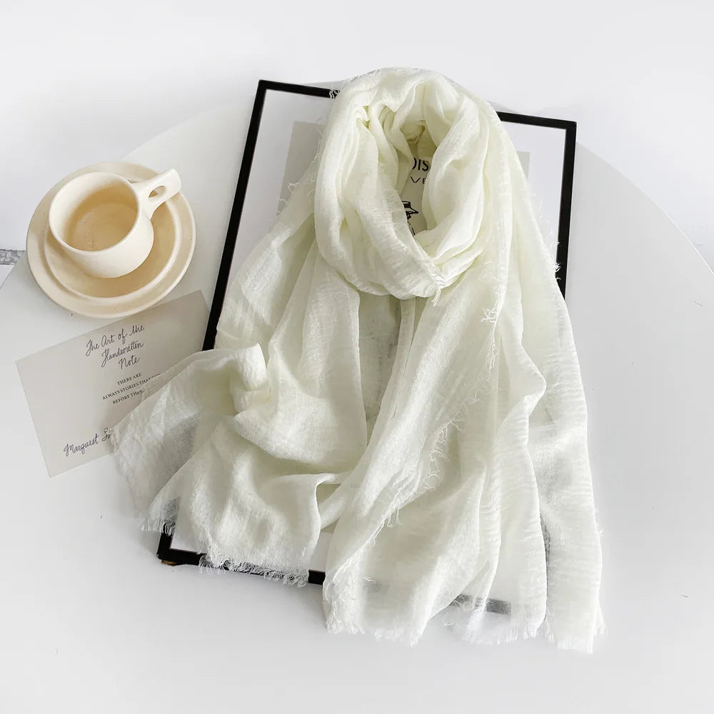 Ulvly Cotton-Linen Head Scarf
