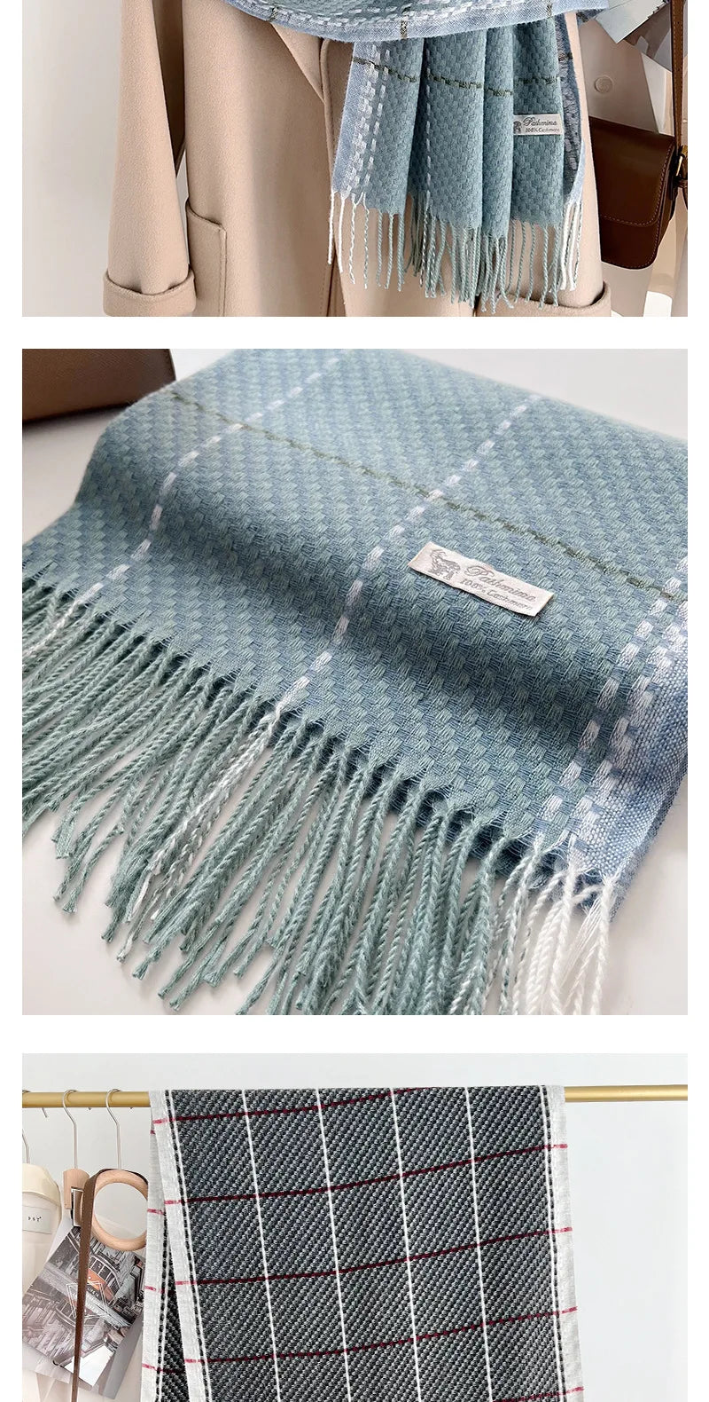 Ulvly Fish Scale Knit Wrap