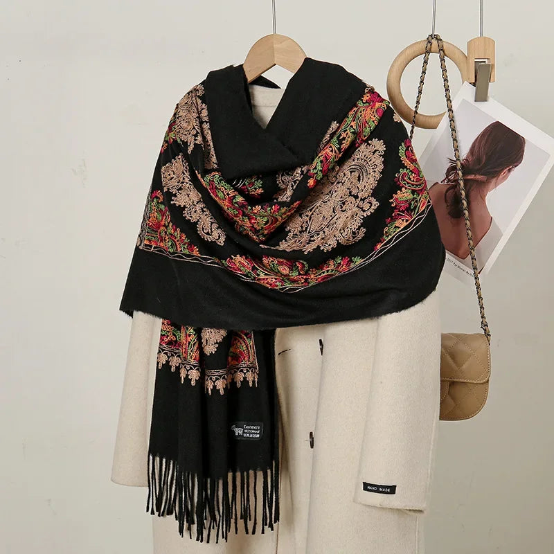 Ulvly Floral Paisley Cashmere Wrap