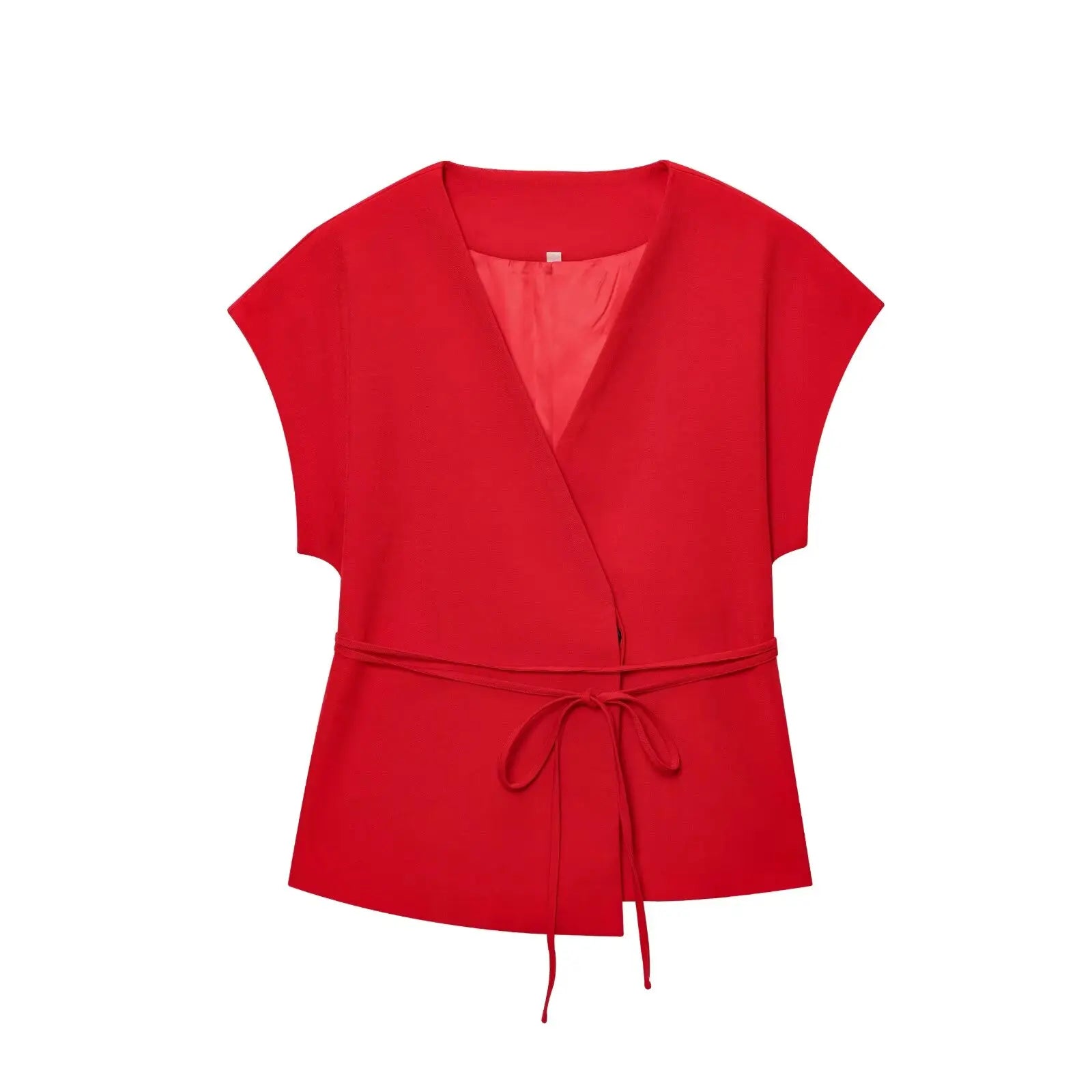 Ulvly Sleeveless Belted Suit Set