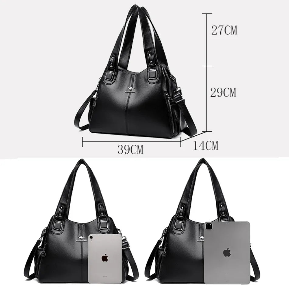 Ulvly Soft Leather Casual Tote