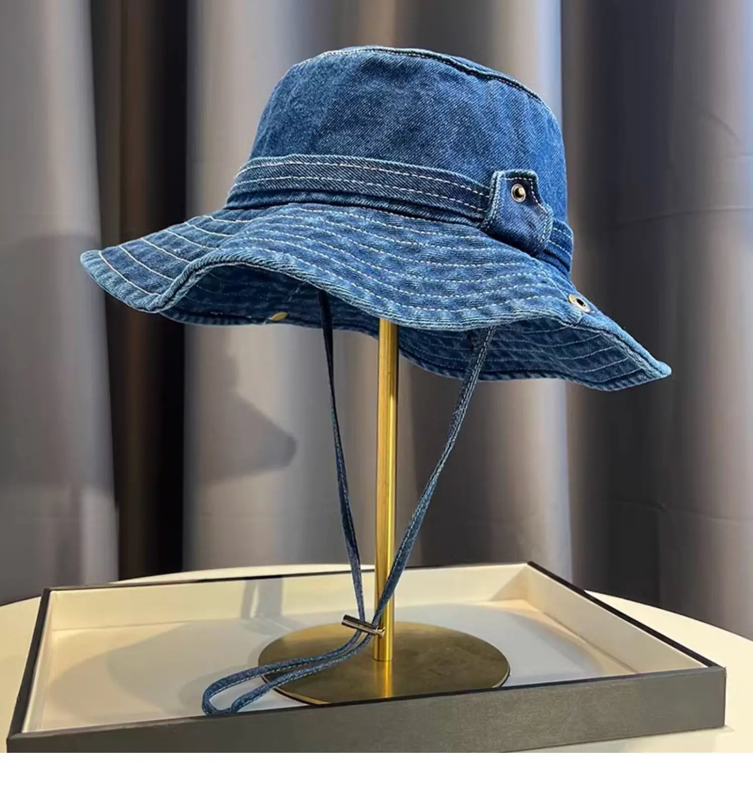 Ulvly Vintage Washed Denim Bucket Hat