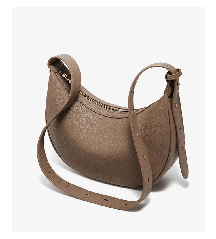 Ulvly Half-Moon PU Shoulder Bag