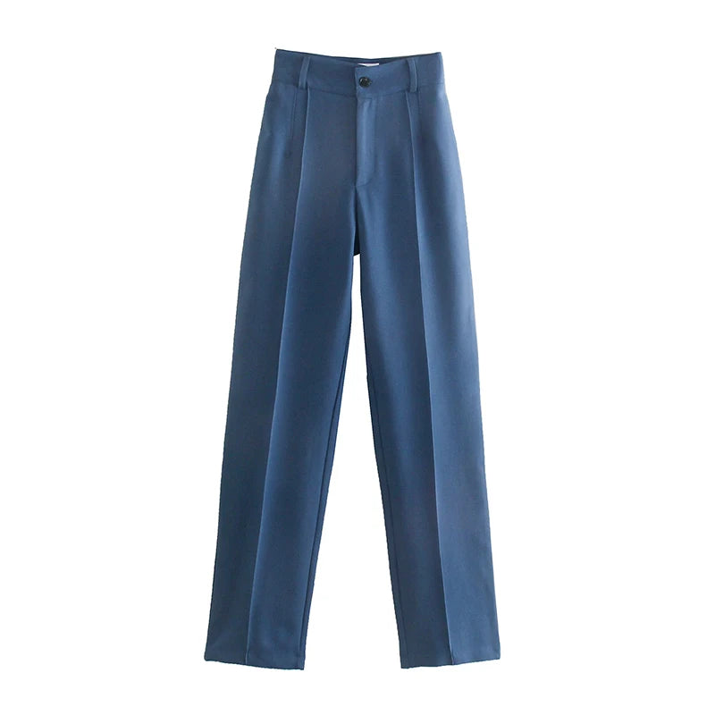 Ulvly High-Waist Straight Trousers