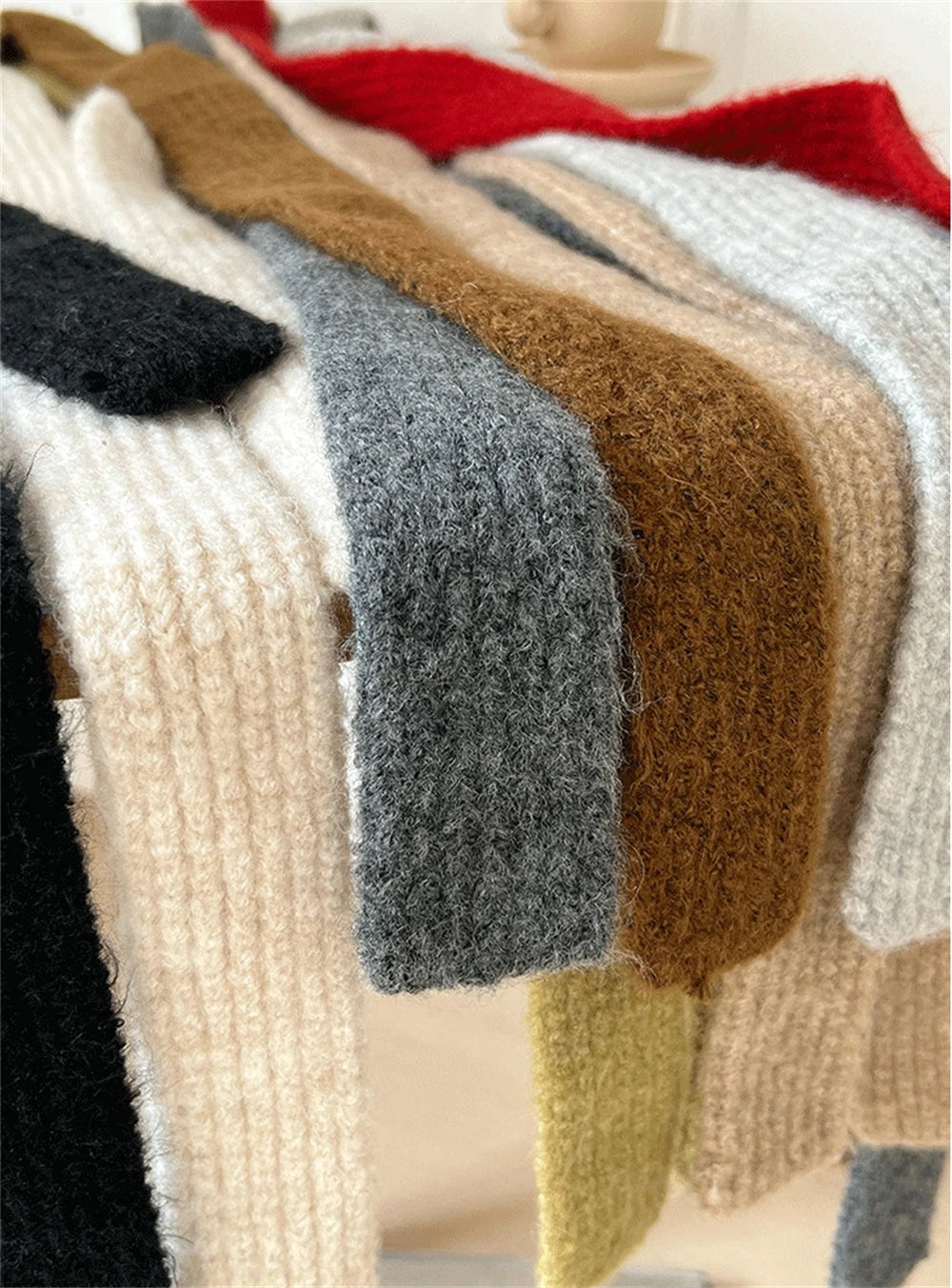 Ulvly Slim Mohair-Blend Knit Scarf
