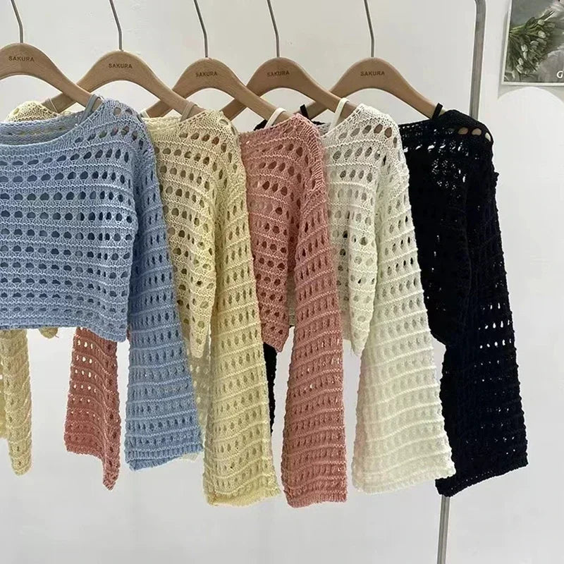 Ulvly Y2K Crochet Crop