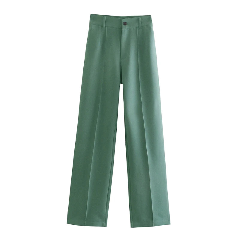 Ulvly High-Waist Straight Trousers
