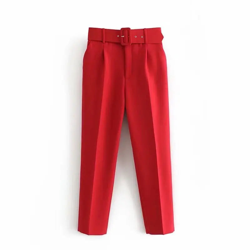 Ulvly Belted Ankle Trousers