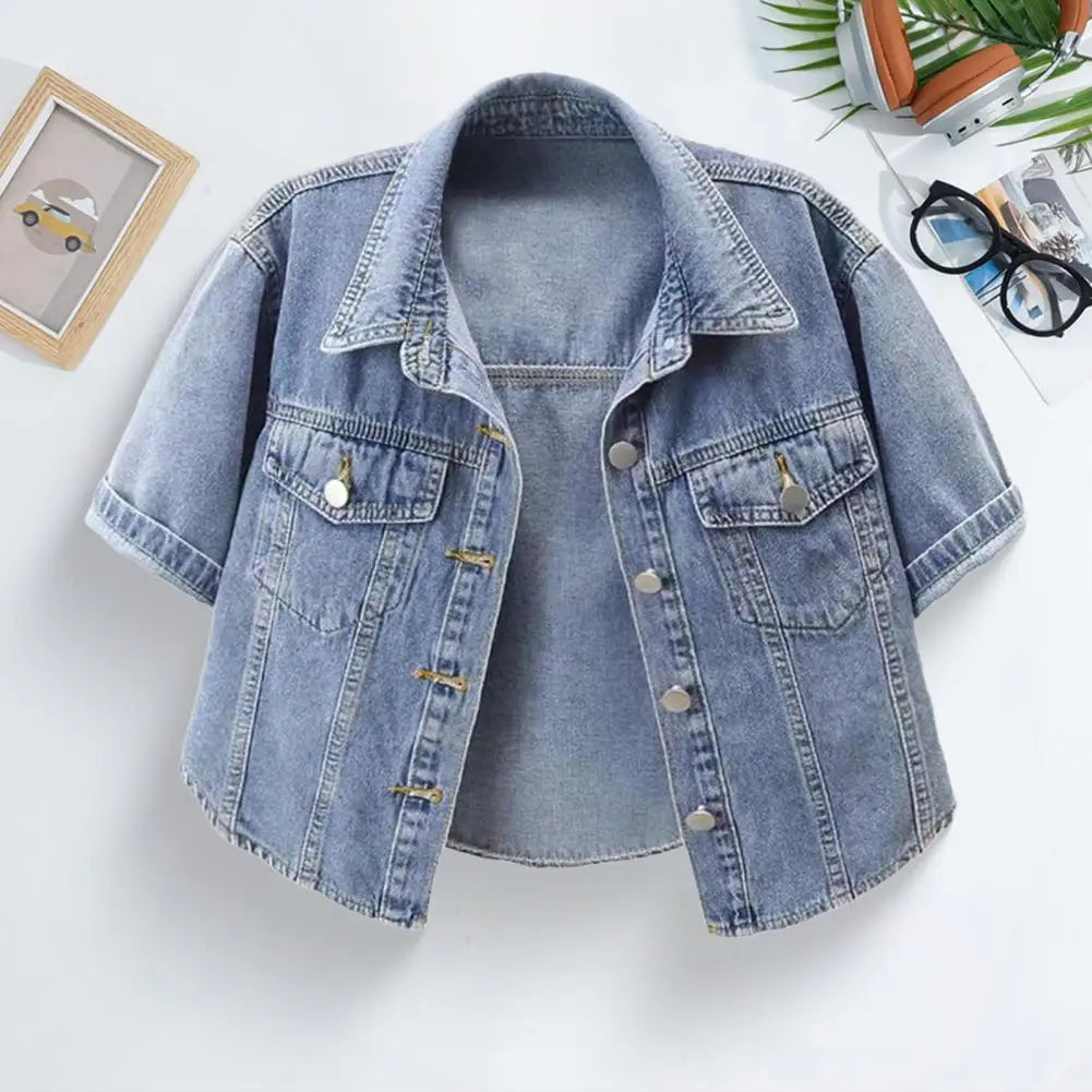 Ulvly Women’s Cropped Denim Jacket