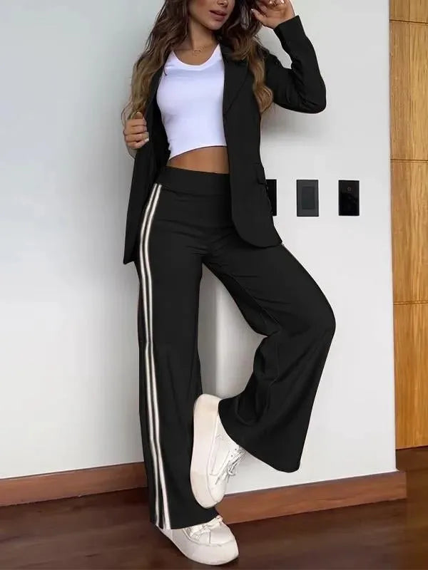 Ulvly Blazer &amp; Wide-Leg Pant Set