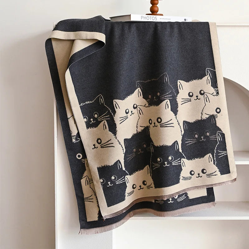 Ulvly Jacquard Cat Pashmina