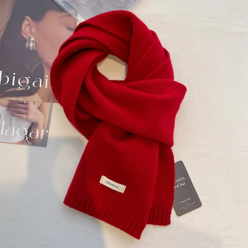 Ulvly 100% Wool Knit Scarf