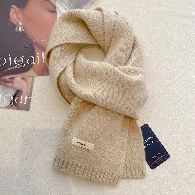 Ulvly 100% Wool Knit Scarf