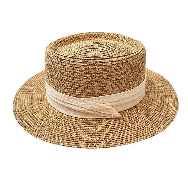 Ulvly Luxury Flared Straw Sun Hat