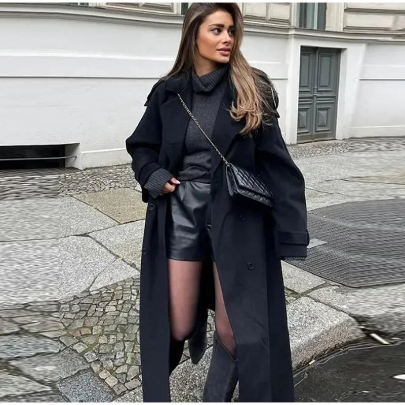 Ulvly Double-Breasted Wool-Blend Coat