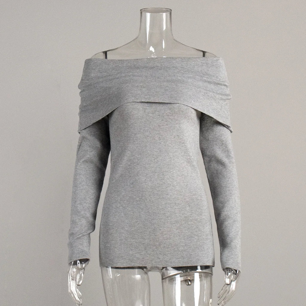 Ulvly One-Shoulder Knit Pullover