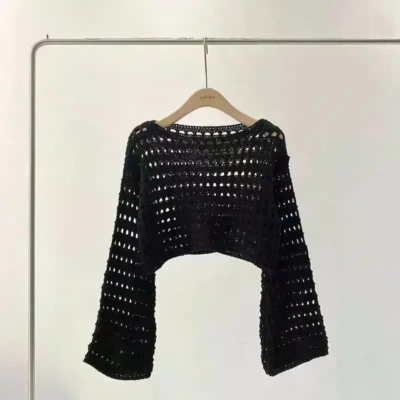 Ulvly Y2K Crochet Crop