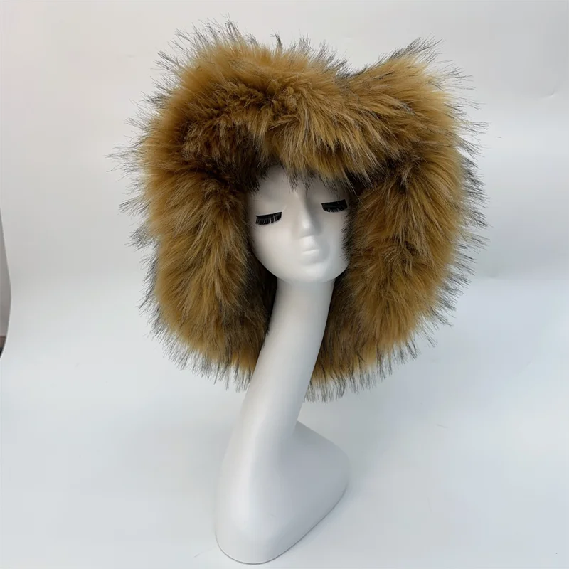 Ulvly Winter Plush Bucket Hat with Earflaps