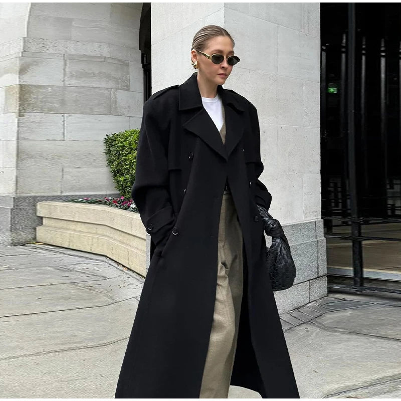 Ulvly Double-Breasted Wool-Blend Coat
