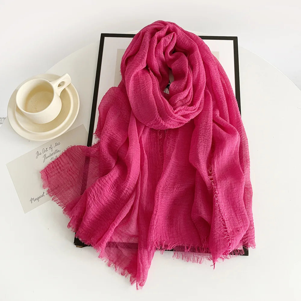 Ulvly Cotton-Linen Head Scarf
