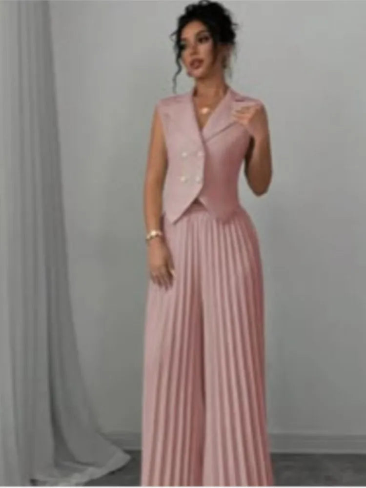 Ulvly Vest &amp; Wide-Leg Trousers Set