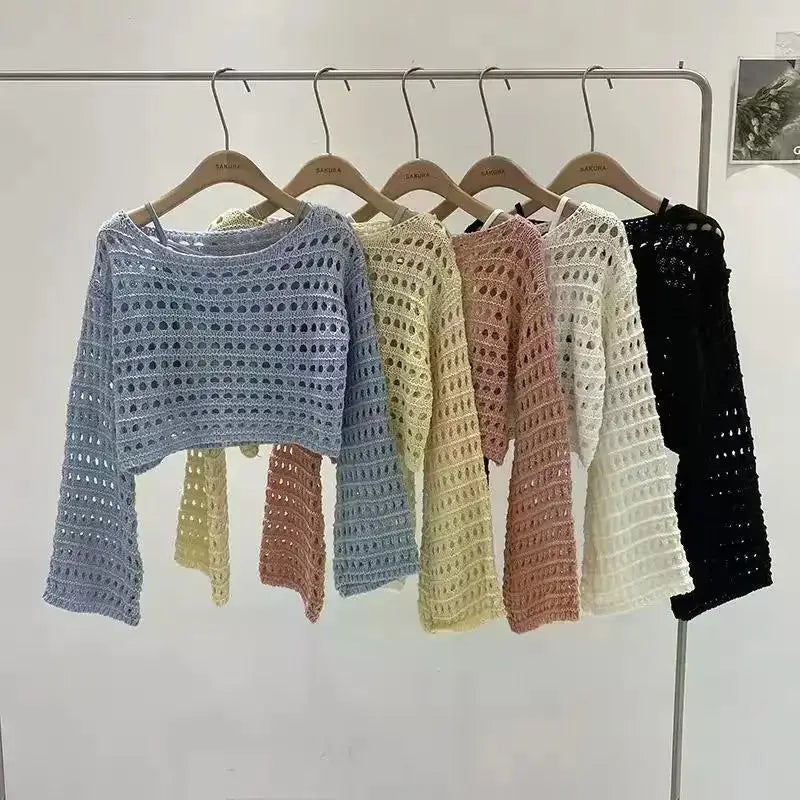 Ulvly Y2K Crochet Crop