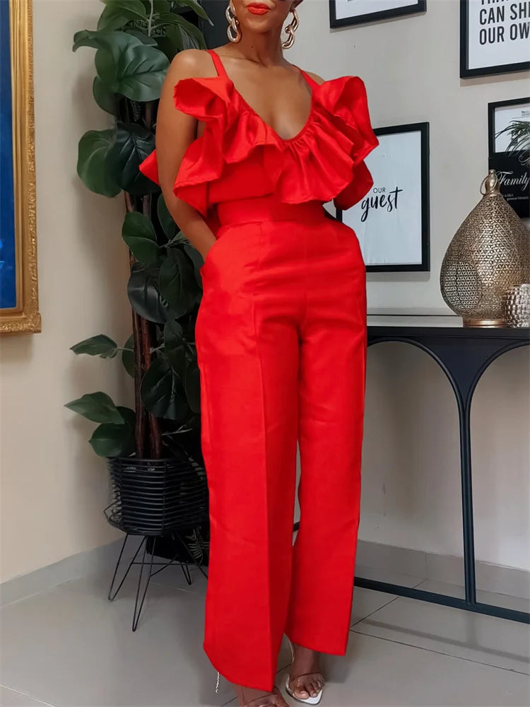 Ulvly V-Neck Two-Piece Suit – Summer Office Edition