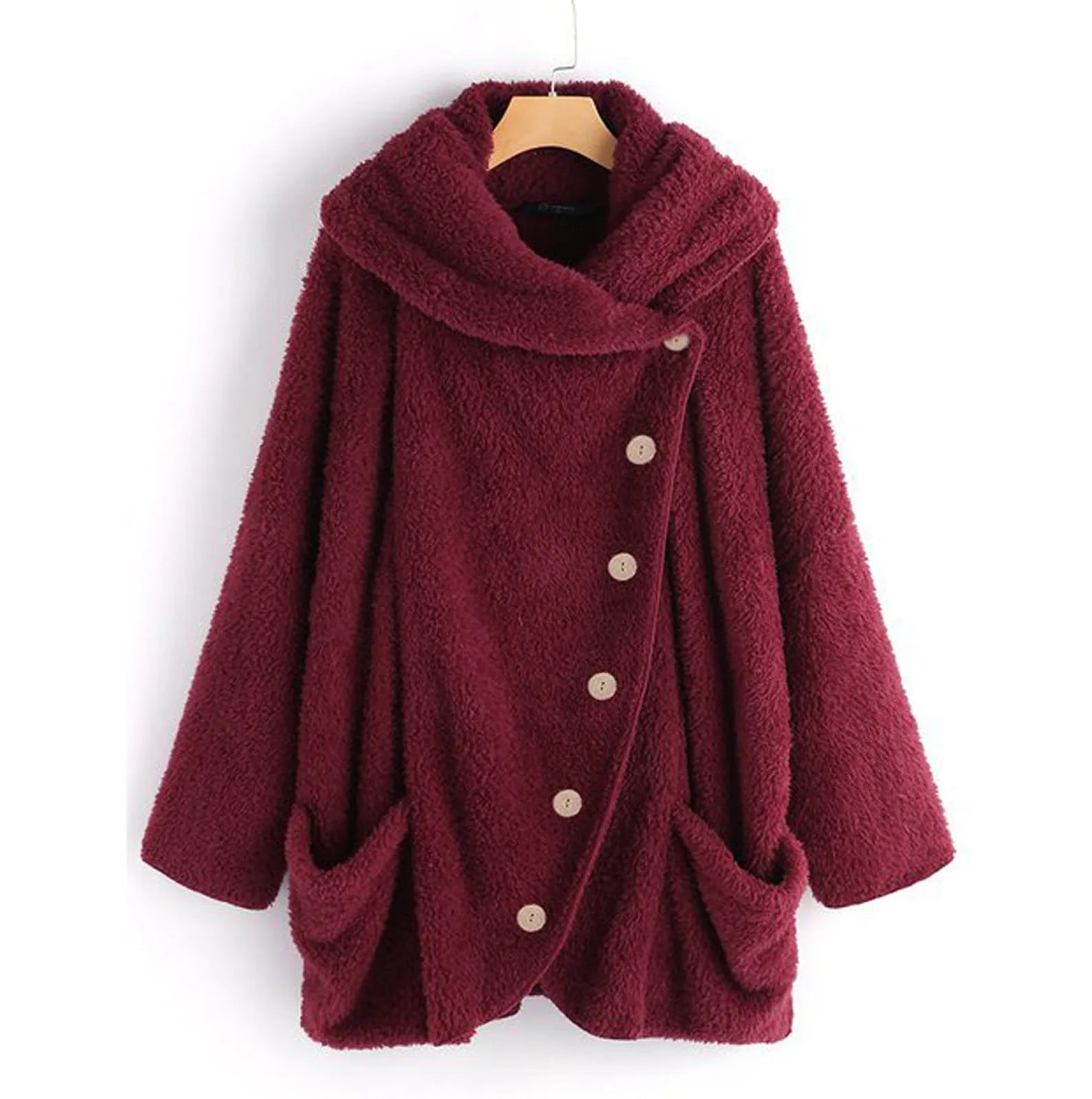 Ulvly Hooded Teddy Fleece Coat