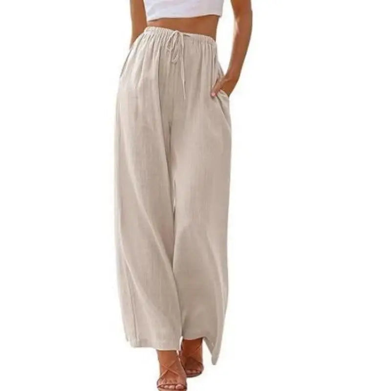 Ulvly Linen-Blend Drawstring Pants