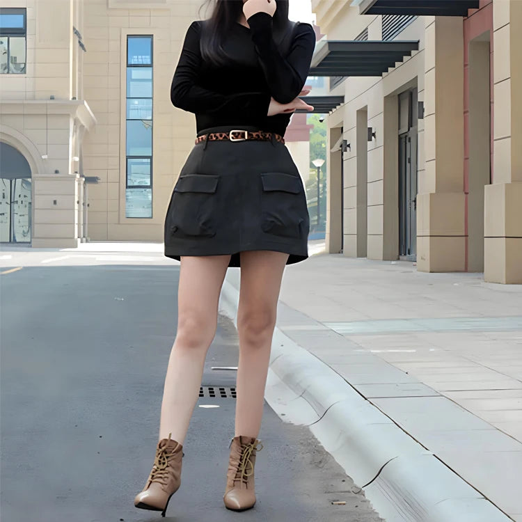 Ulvly Leopard Print Slim Belt