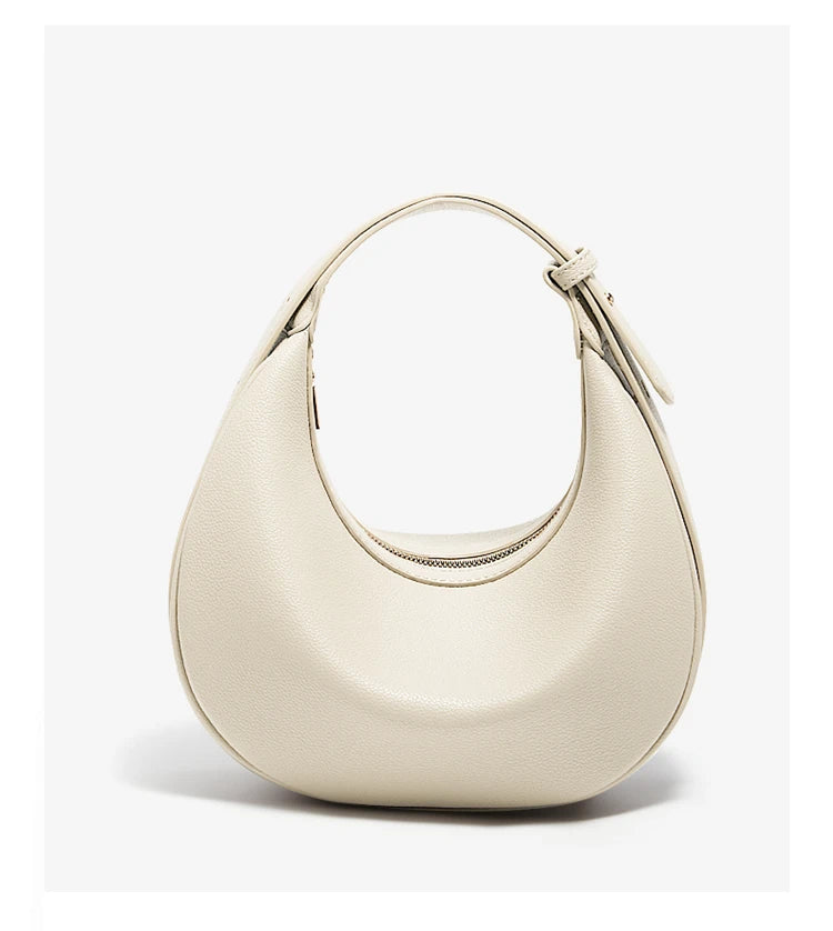 Ulvly Half-Moon PU Shoulder Bag