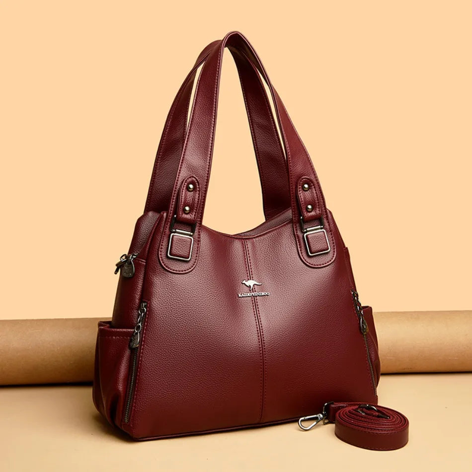 Ulvly Soft Leather Casual Tote