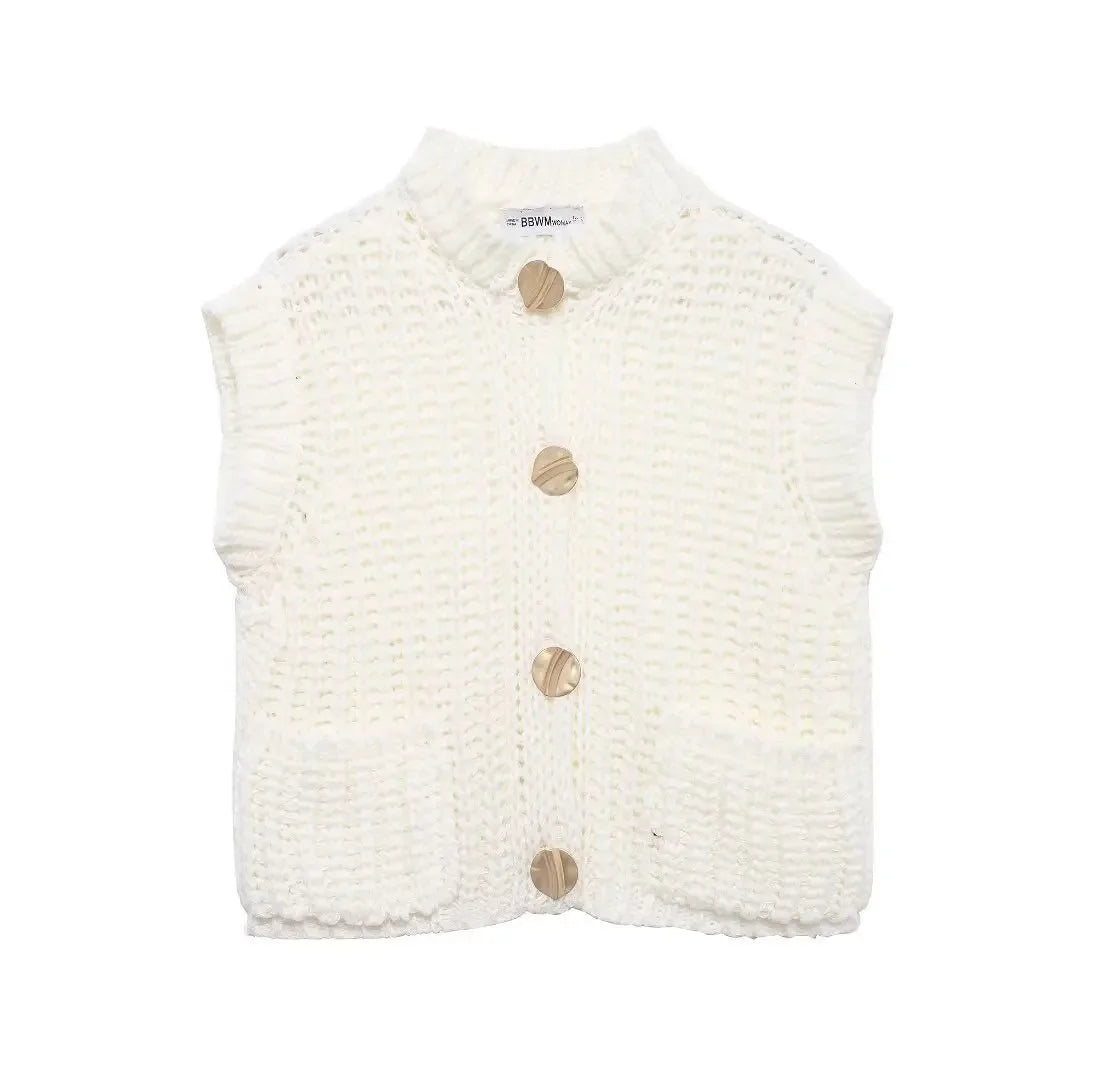 Ulvly Vintage Button Vest