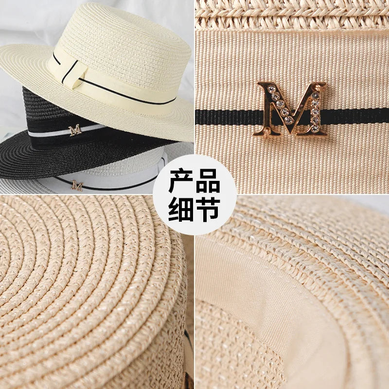 Ulvly Luxury Flared Straw Sun Hat