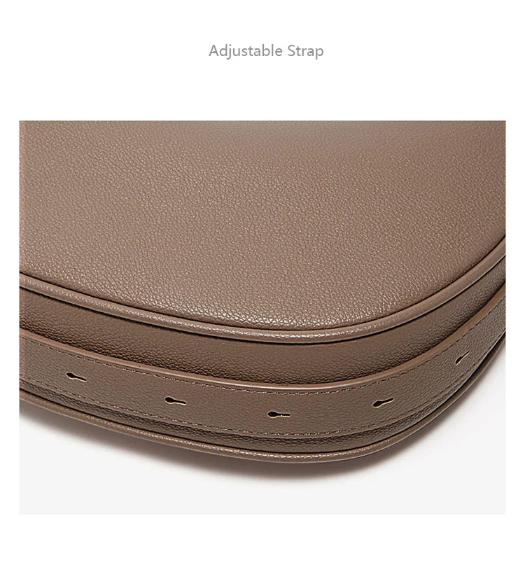 Ulvly Half-Moon PU Shoulder Bag