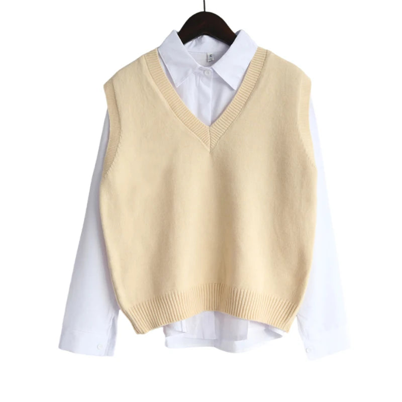 Ulvly V-Neck Knit Vest