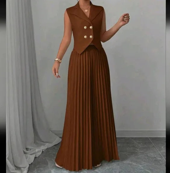 Ulvly Vest &amp; Wide-Leg Trousers Set