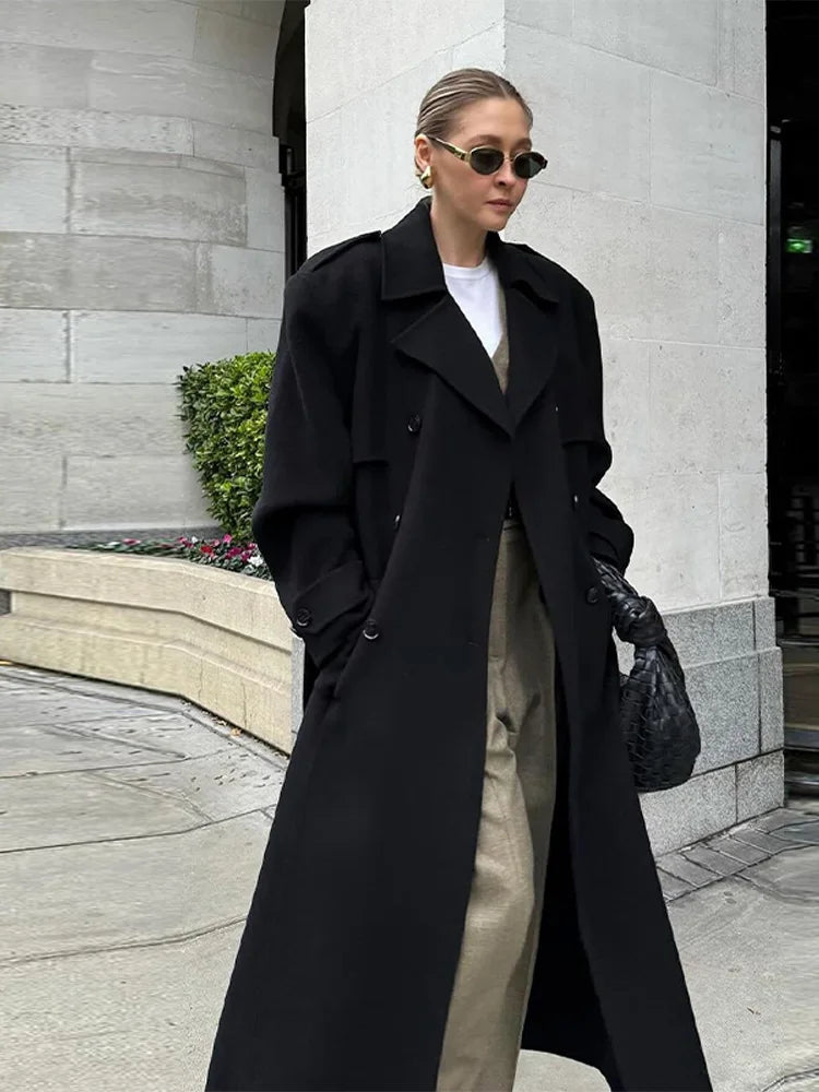 Ulvly Double-Breasted Wool-Blend Coat