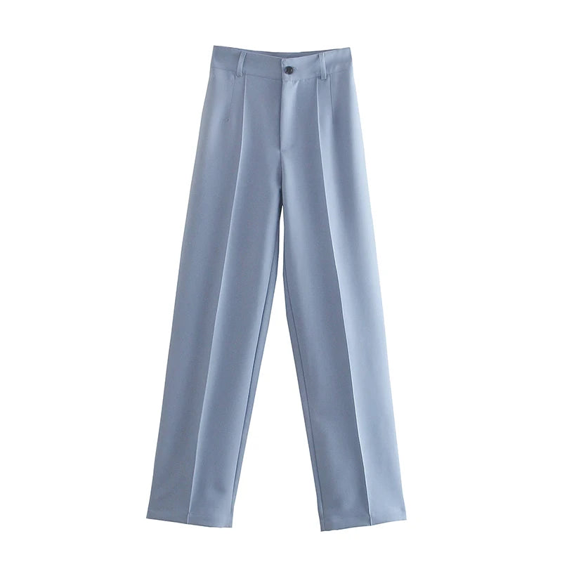 Ulvly High-Waist Straight Trousers