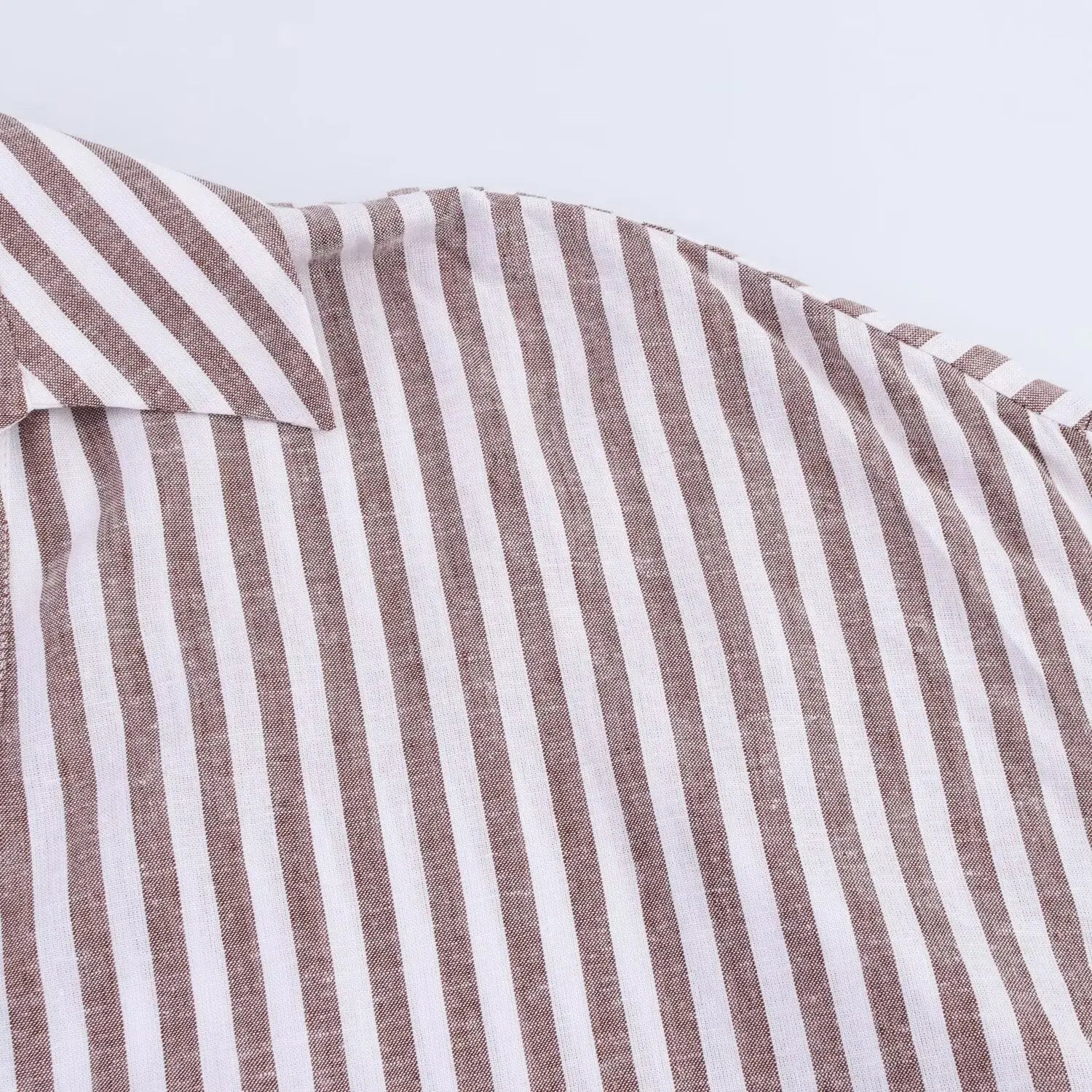 Ulvly Linen-Blend Striped Shirt