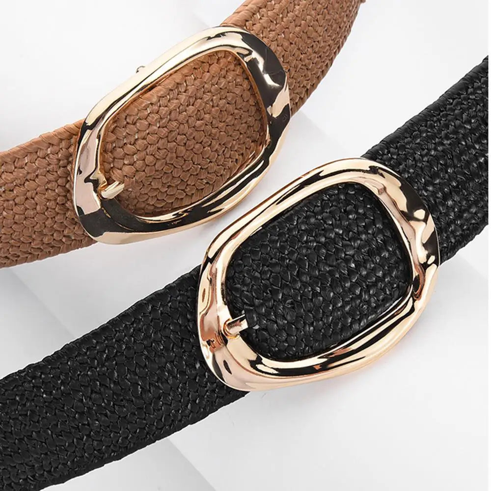 Ulvly Braided Straw Elastic Belt