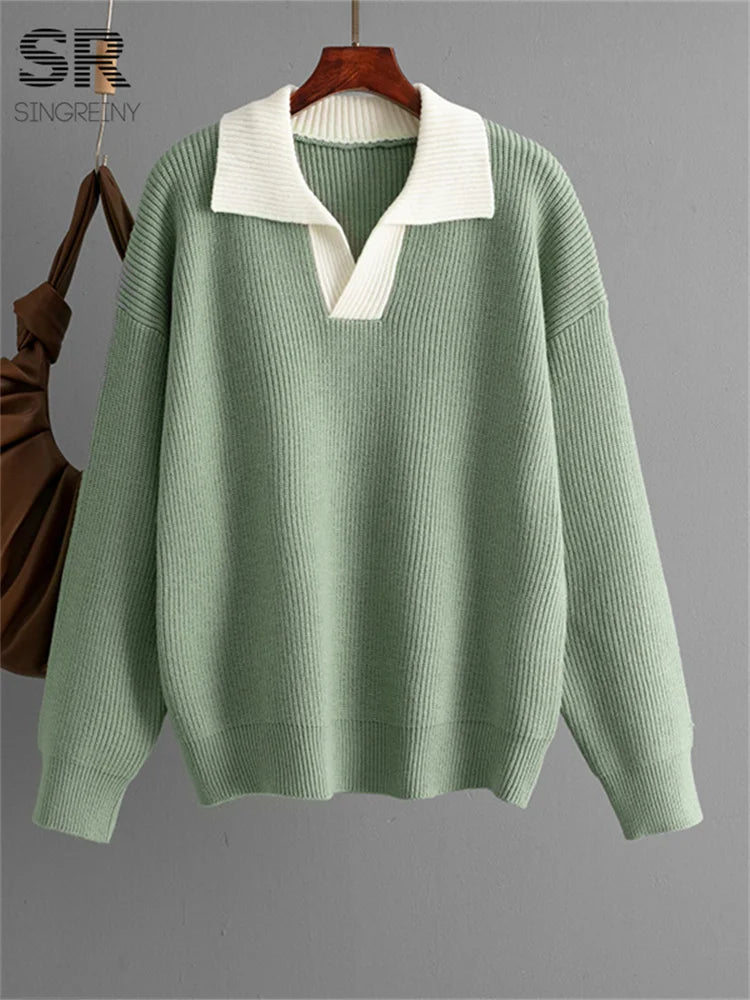 Ulvly Colorblock Polo Sweater