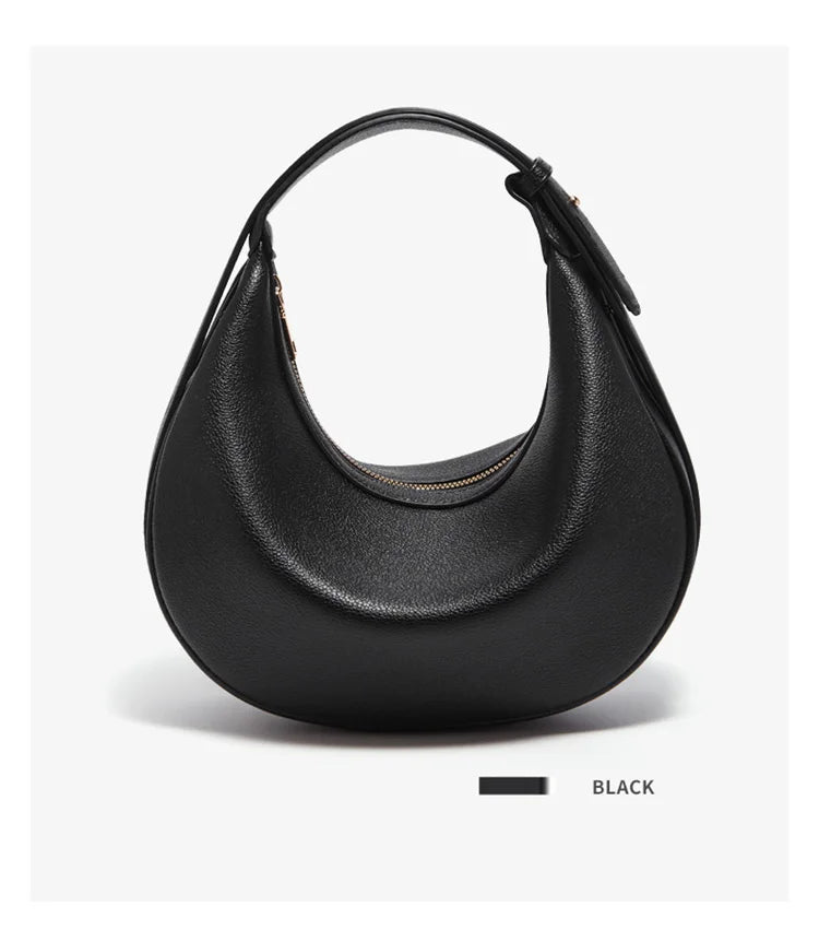 Ulvly Half-Moon PU Shoulder Bag