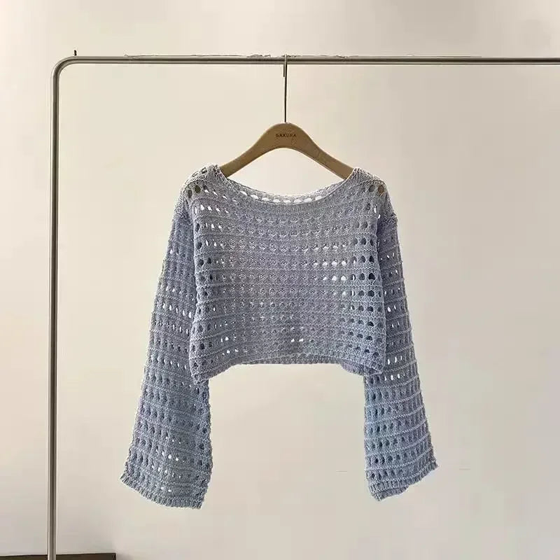 Ulvly Y2K Crochet Crop