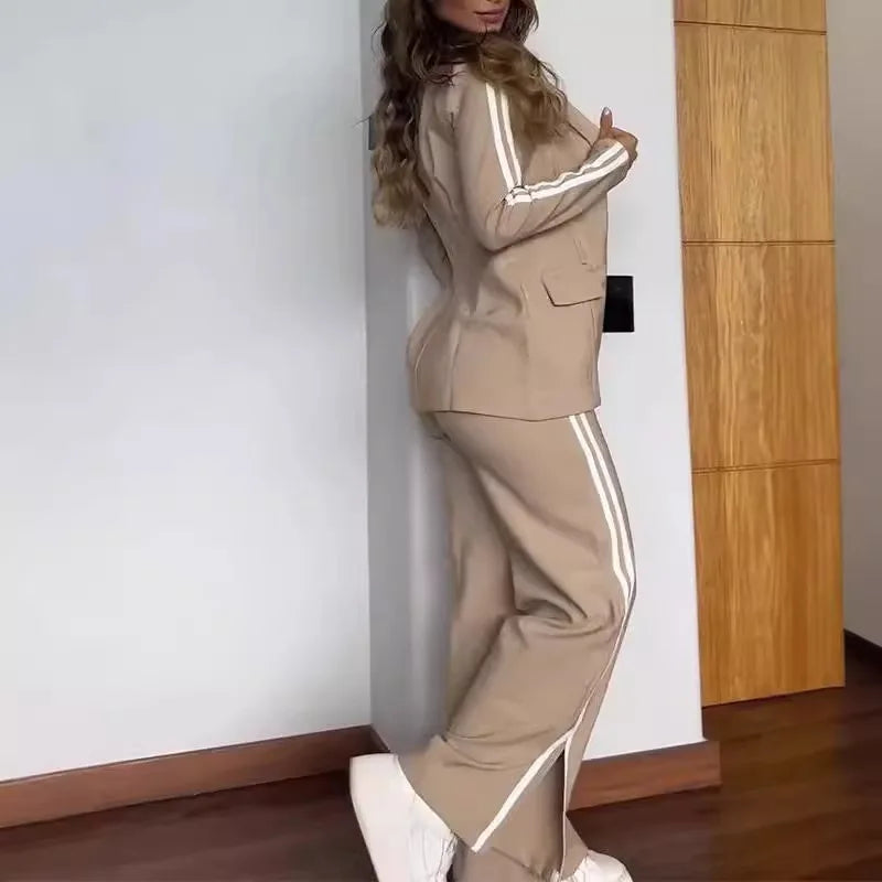 Ulvly Blazer &amp; Wide-Leg Pant Set
