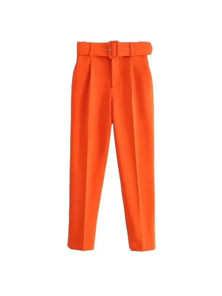Ulvly High-Waist Belted Trousers
