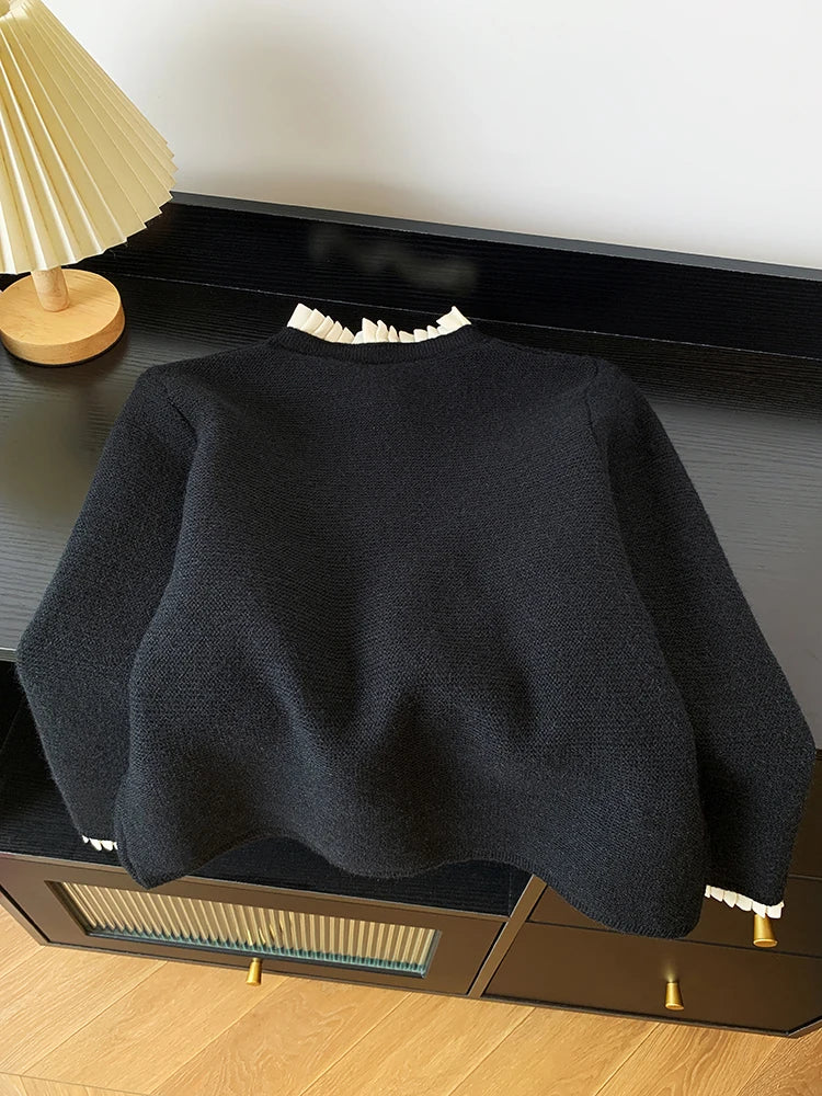 Ulvly Heart-Button Cardigan