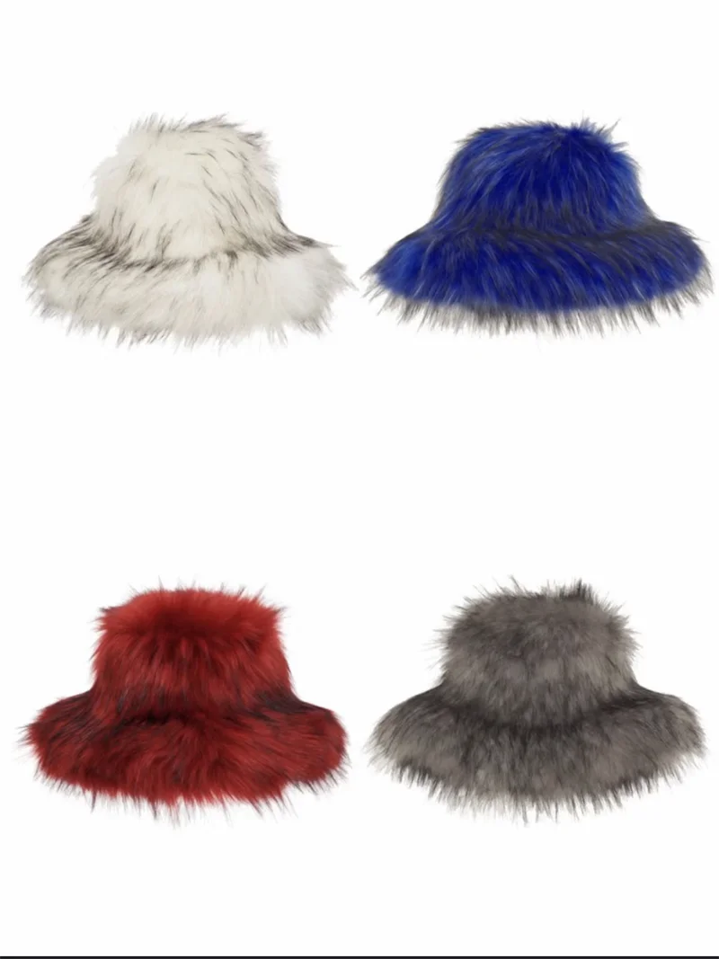 Ulvly Winter Plush Bucket Hat with Earflaps